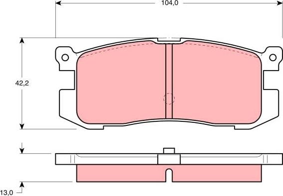 TRW GDB1025 - Тормозные колодки, дисковые, комплект avtokuzovplus.com.ua