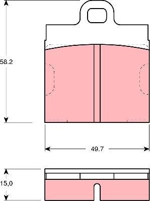 TRW GDB103 - Тормозные колодки, дисковые, комплект avtokuzovplus.com.ua