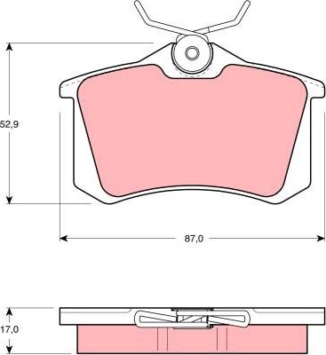 TRW GDB1055 - Гальмівні колодки, дискові гальма autocars.com.ua