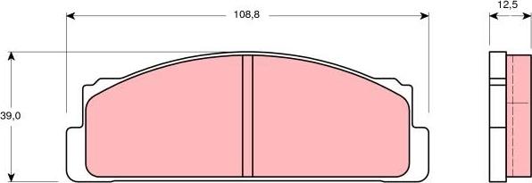 TRW GDB105 - Тормозные колодки, дисковые, комплект avtokuzovplus.com.ua