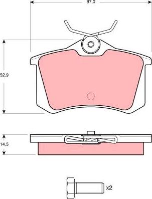 TRW GDB1073 - Тормозные колодки, дисковые, комплект avtokuzovplus.com.ua