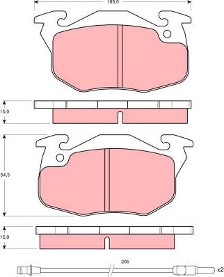 TRW GDB1079 - Тормозные колодки, дисковые, комплект avtokuzovplus.com.ua