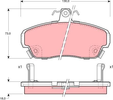 TRW GDB1083 - Тормозные колодки, дисковые, комплект avtokuzovplus.com.ua