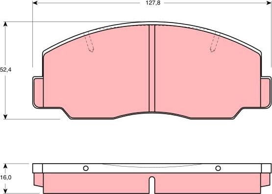 TRW GDB1096 - Гальмівні колодки, дискові гальма autocars.com.ua