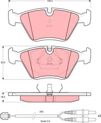 TRW GDB1098 - Тормозные колодки, дисковые, комплект avtokuzovplus.com.ua