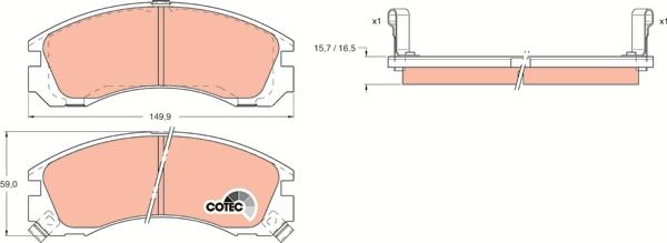 TRW GDB1126AT - Тормозные колодки, дисковые, комплект autodnr.net