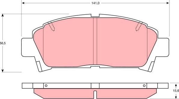 TRW GDB1145 - Гальмівні колодки, дискові гальма autocars.com.ua