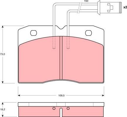 TRW GDB1152 - Тормозные колодки, дисковые, комплект avtokuzovplus.com.ua