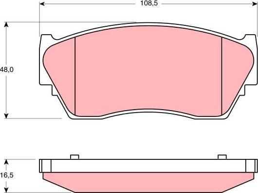 TRW GDB1170 - Тормозные колодки, дисковые, комплект avtokuzovplus.com.ua