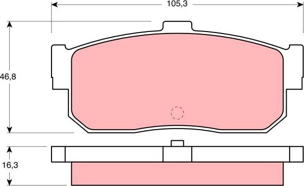 TRW GDB1172AT - Тормозные колодки, дисковые, комплект avtokuzovplus.com.ua