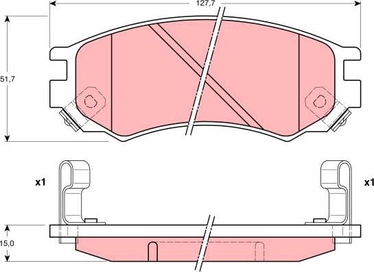 TRW GDB1175DT - Тормозные колодки, дисковые, комплект autodnr.net