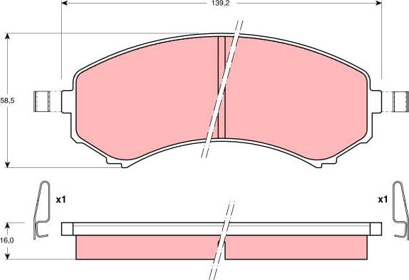 TRW GDB1176 - Тормозные колодки, дисковые, комплект autodnr.net