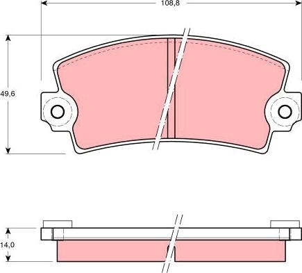 TRW GDB118 - Гальмівні колодки, дискові гальма autocars.com.ua