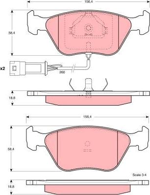 BENDIX 571434B - Гальмівні колодки, дискові гальма autocars.com.ua