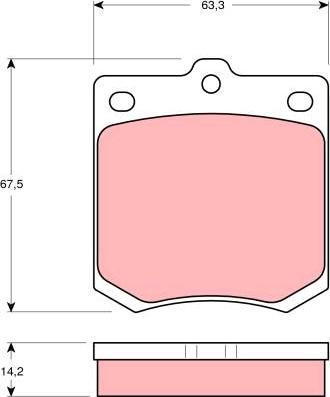 TRW GDB122 - Тормозные колодки, дисковые, комплект autodnr.net