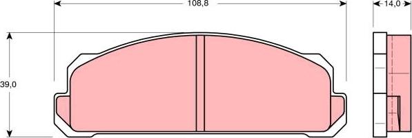 TRW GDB123 - Тормозные колодки, дисковые, комплект avtokuzovplus.com.ua