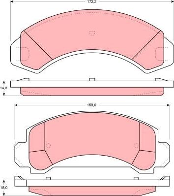 TRW GDB1242 - Тормозные колодки, дисковые, комплект avtokuzovplus.com.ua