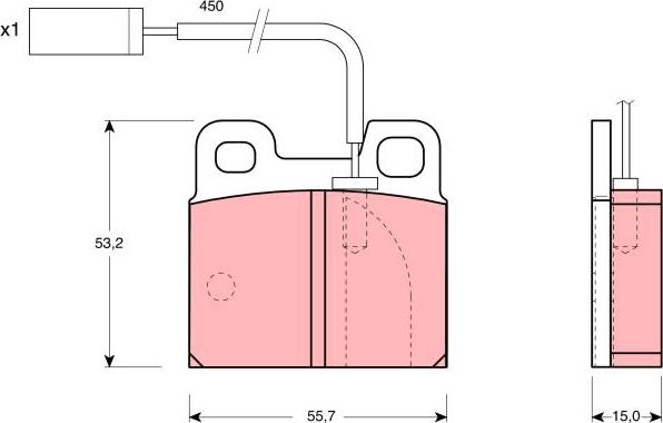 TRW GDB1250 - Тормозные колодки, дисковые, комплект avtokuzovplus.com.ua