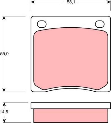 TRW GDB126 - Тормозные колодки, дисковые, комплект avtokuzovplus.com.ua