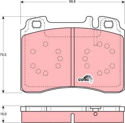 TRW GDB1318 - Тормозные колодки, дисковые, комплект avtokuzovplus.com.ua