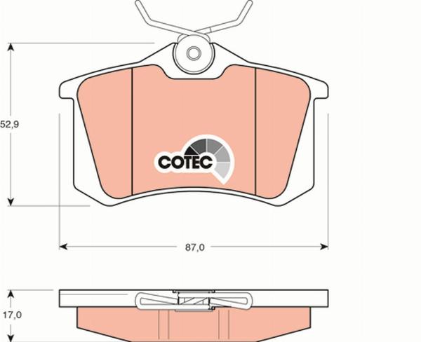 TRW GDB1330 - Гальмівні колодки, дискові гальма autocars.com.ua