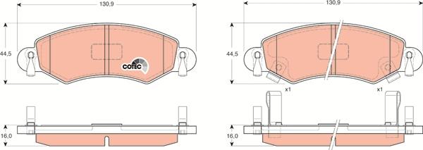 TRW GDB1420 - Тормозные колодки, дисковые, комплект avtokuzovplus.com.ua