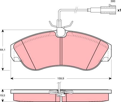 TRW GDB1426 - Тормозные колодки, дисковые, комплект avtokuzovplus.com.ua