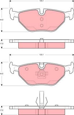 TRW GDB1430 - Тормозные колодки, дисковые, комплект avtokuzovplus.com.ua