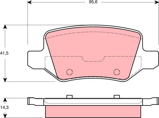 TRW GDB1433 - Гальмівні колодки, дискові гальма autocars.com.ua