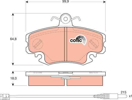 TRW GDB1465 - Тормозные колодки, дисковые, комплект avtokuzovplus.com.ua