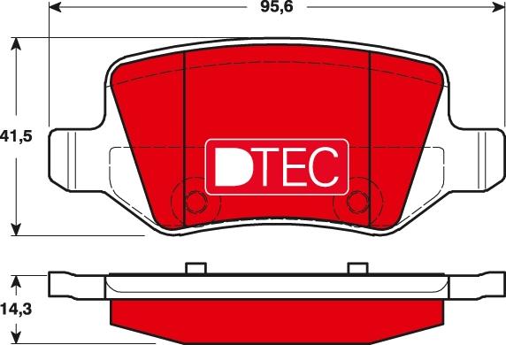 TRW GDB1481DTE - Тормозные колодки, дисковые, комплект avtokuzovplus.com.ua