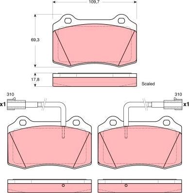 TRW GDB1519 - Тормозные колодки, дисковые, комплект autodnr.net