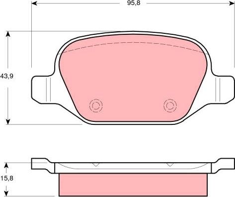 TRW GDB1520 - Тормозные колодки, дисковые, комплект avtokuzovplus.com.ua