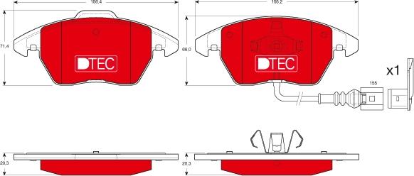 TRW GDB1550DTE - Гальмівні колодки, дискові гальма autocars.com.ua