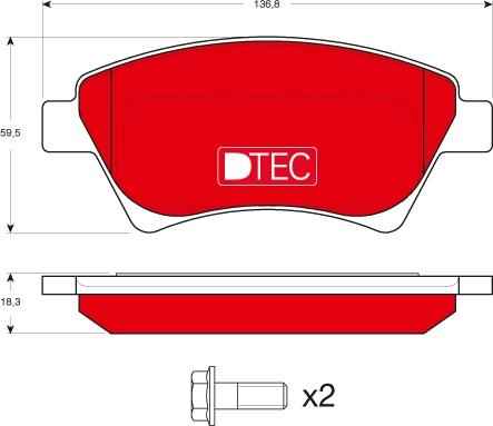 TRW GDB1552DTE - Гальмівні колодки, дискові гальма autocars.com.ua