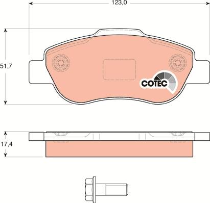 TRW GDB1589 - Гальмівні колодки, дискові гальма autocars.com.ua