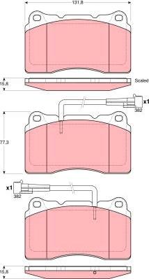 TRW GDB1603 - Гальмівні колодки, дискові гальма autocars.com.ua