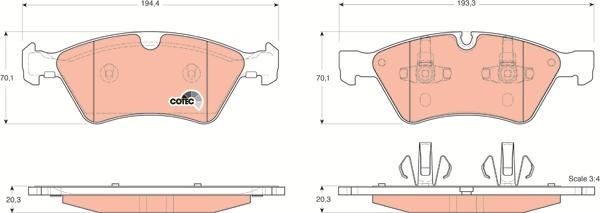 TRW GDB1642 - Тормозные колодки, дисковые, комплект avtokuzovplus.com.ua