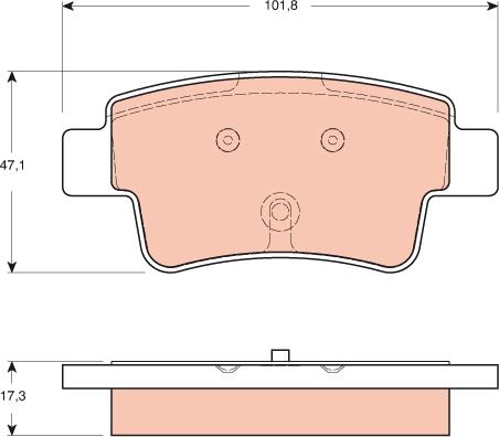 TRW GDB1656 - Тормозные колодки, дисковые, комплект avtokuzovplus.com.ua