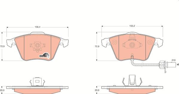 TRW GDB1659 - Гальмівні колодки, дискові гальма autocars.com.ua