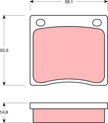 TRW GDB168 - Тормозные колодки, дисковые, комплект avtokuzovplus.com.ua