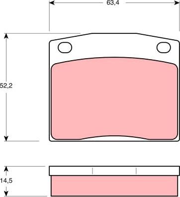 TRW GDB171 - Тормозные колодки, дисковые, комплект avtokuzovplus.com.ua