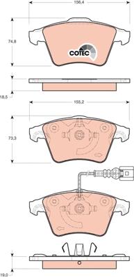 TRW GDB1721 - Тормозные колодки, дисковые, комплект avtokuzovplus.com.ua