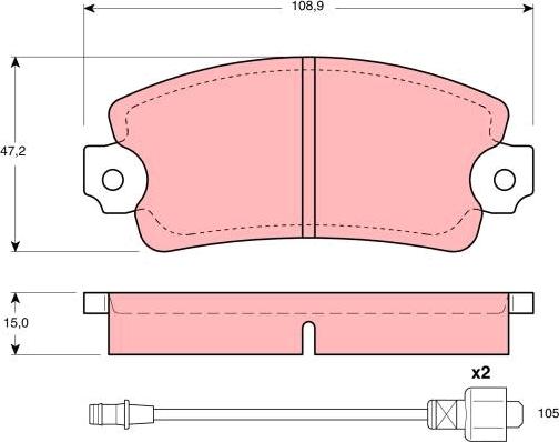 TRW GDB172 - Тормозные колодки, дисковые, комплект avtokuzovplus.com.ua