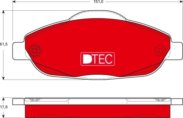 TRW GDB1761DTE - Гальмівні колодки, дискові гальма autocars.com.ua