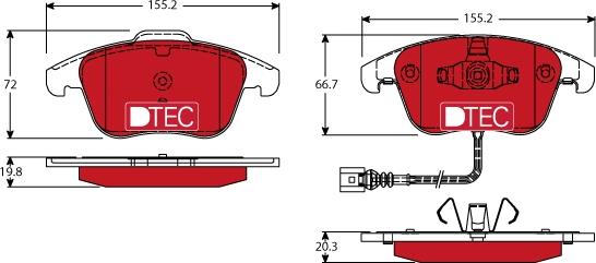 TRW GDB1762DTE - Тормозные колодки, дисковые, комплект avtokuzovplus.com.ua