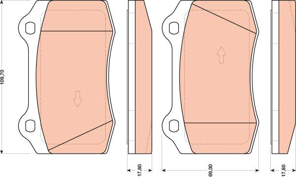 TRW GDB1772 - Тормозные колодки, дисковые, комплект avtokuzovplus.com.ua