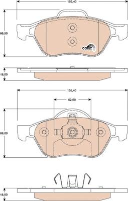 TRW GDB1787 - Тормозные колодки, дисковые, комплект avtokuzovplus.com.ua