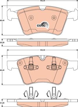 TRW GDB1797 - Гальмівні колодки, дискові гальма autocars.com.ua