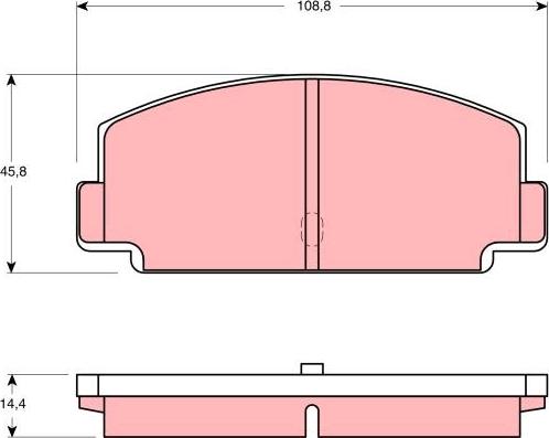 TRW GDB186 - Тормозные колодки, дисковые, комплект autodnr.net